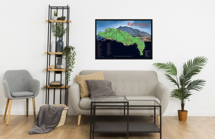 Karkonosze Polskie. Mapa zdrapka. Przykład aranżacji 2