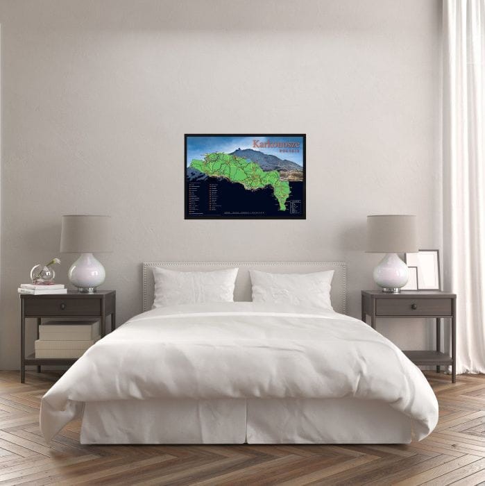 Karkonosze Polskie. Mapa zdrapka. Przykład aranżacji 3