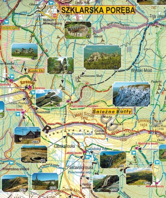 Sudety Zachodnie 1:75 000. Mapa atrakcji turystycznych 301. Fragment 1