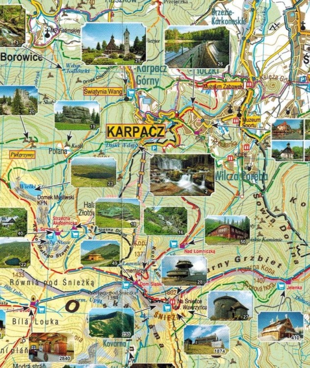 Sudety Zachodnie 1:75 000. Mapa atrakcji turystycznych 301. Fragment 3