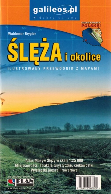 Ślęża i okolice. Ilustrowany przewodnik z mapami wydawnictwa Galileos. Okładka