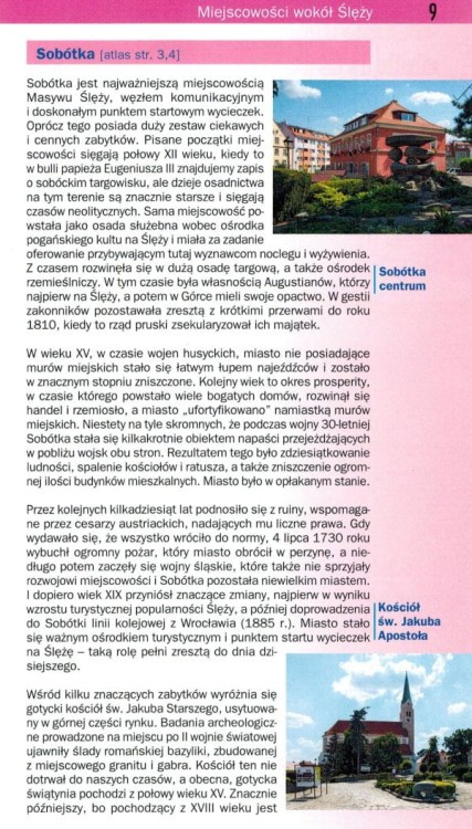 Ślęża i okolice. Ilustrowany przewodnik z mapami wydawnictwa Galileos. Przykładowa strona 2