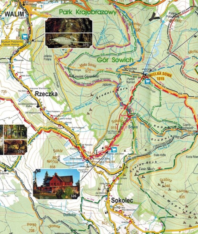 Sudety Środkowe 1:40 000. Mapa atrakcji turystycznych 302. Fragment 1