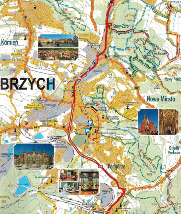 Sudety Środkowe 1:40 000. Mapa atrakcji turystycznych 302. Fragment 2