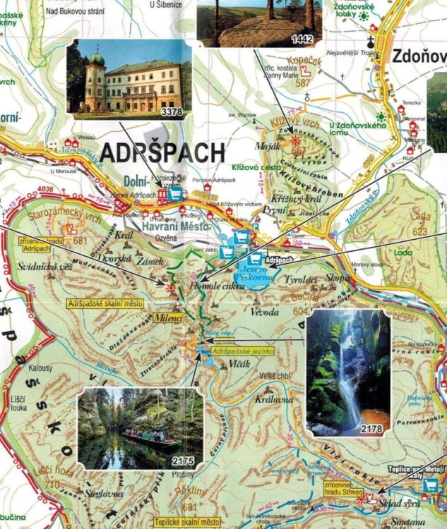 Sudety Środkowe 1:40 000. Mapa atrakcji turystycznych 302. Fragment 3