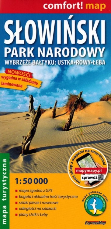 Słowiński Park Narodowy 1:50 000. Laminowana mapa turystyczna wydawnictwa ExpressMap. Okładka
