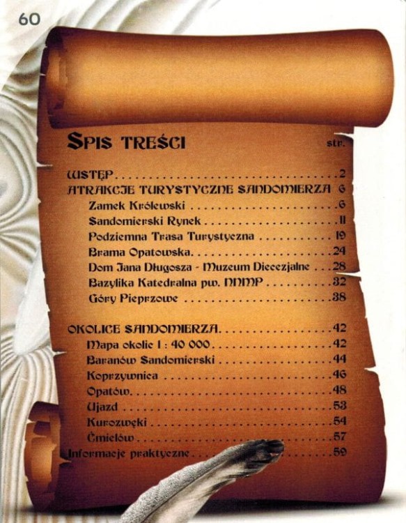 Sandomierz i okolice. Przewodnik wydawnictwa Galileos. Spis treści