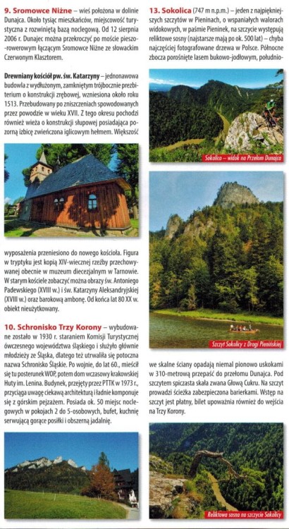 Pieniny 1:30 000. Laminowana mapa rowerowa Velo wydawnictwa Galileos. Informator 1