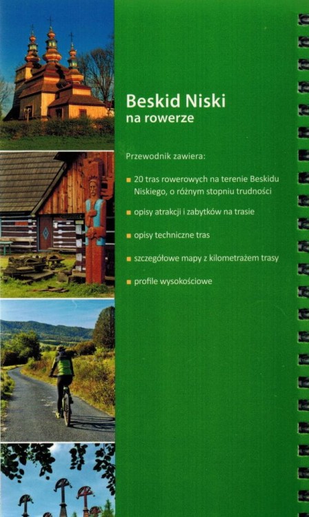 Beskid Niski na rowerze. Przewodnik rowerowy wydawnictwa Compass. Okładka tył