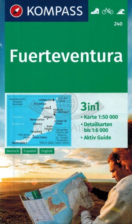 Fuerteventura 1:50 000. Mapa turystyczna 240 wydawnictwa Kompass. Okładka