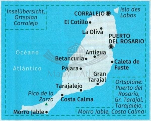 Fuerteventura 1:50 000. Mapa turystyczna 240 wydawnictwa Kompass. Zasięg