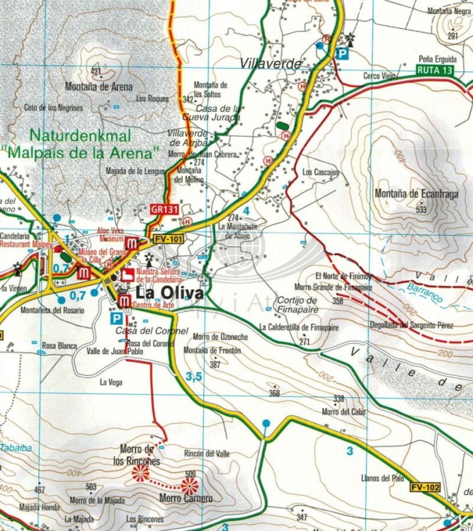 Fuerteventura 1:50 000. Mapa turystyczna 240 wydawnictwa Kompass. Fragment 1