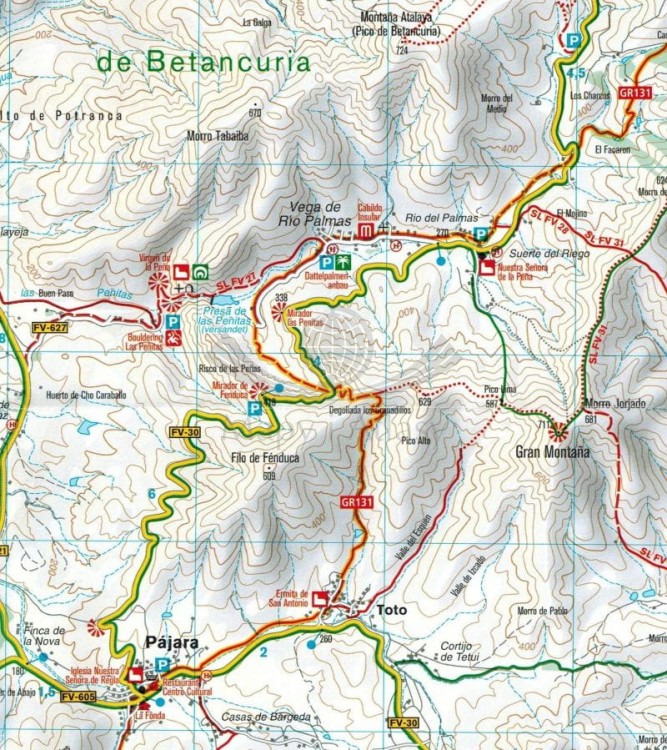 Fuerteventura 1:50 000. Mapa turystyczna 240 wydawnictwa Kompass. Fragment 2