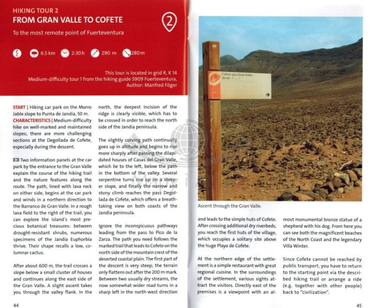 Fuerteventura 1:50 000. Mapa turystyczna 240 wydawnictwa Kompass. Informator - przykładowe strony 2