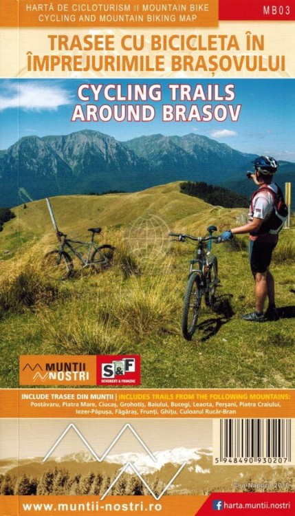 Braszów i okolice. Mapa rowerowa MB03 wydawnictwa Schubert & Franzke. Okładka