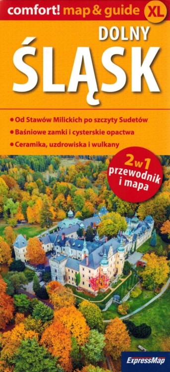 Dolny Śląsk 2 w 1. Laminowana mapa turystyczna + Miniprzewodnik wydawnictwa ExpressMap. Okładka