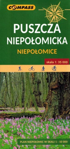 Puszcza Niepołomicka, Niepołomice. Mapa turystyczna wydawnictwa Compass. Okładka