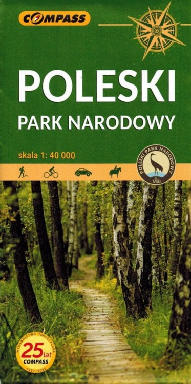 Poleski Park Narodowy 1:40 000. Mapa turystyczna wydawnictwa Compass. Okładka