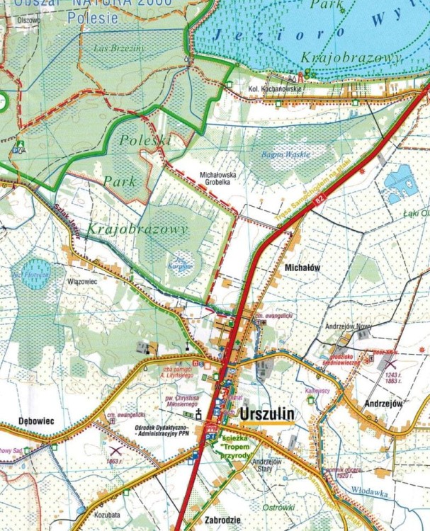 Poleski Park Narodowy 1:40 000. Mapa turystyczna wydawnictwa Compass. Fragment 1