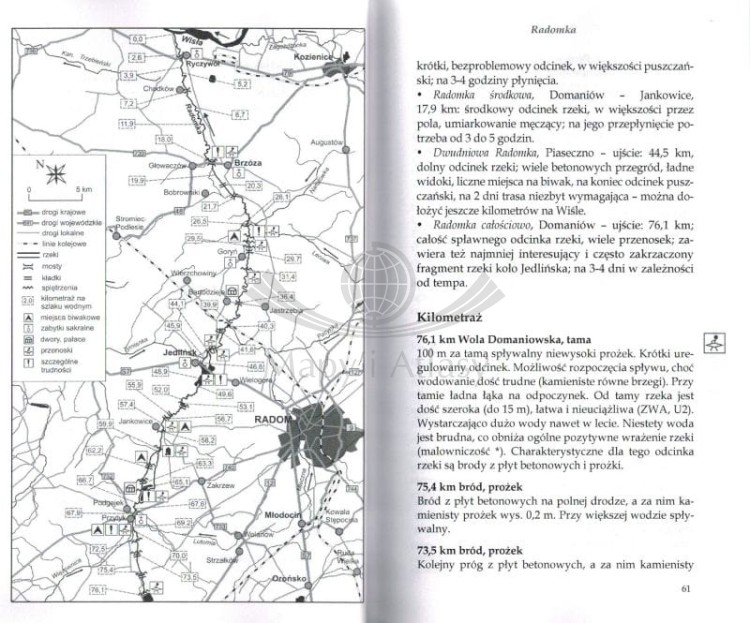 Warszawa i okolice. Przewodnik kajakowy. Przykładowe strony 2