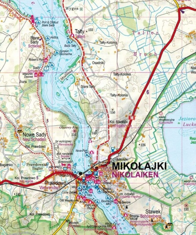 Wielkie Jeziora Mazurskie 1:60 000. Mapa turystyczna wydawnictwa ExpressMap. Fragment 2