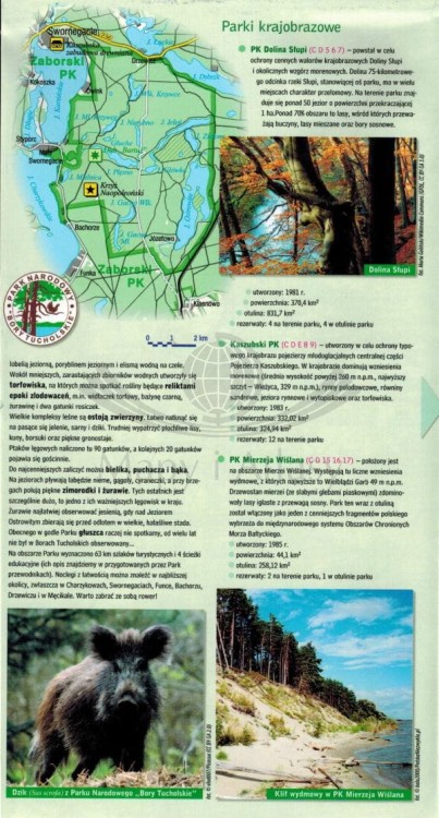 Województwo pomorskie. Laminowana mapa samochodowo-turystyczna wydawnictwa Demart. Informator - fragment 2