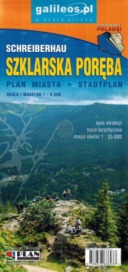 Szklarska Poręba i okolice 1:9 000. Plan miasta / Mapa turystyczna. Galileos