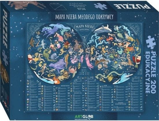 Mapa Nieba Młodego Odkrywcy. Puzzle dla dzieci 200 elementów. ArtGlob