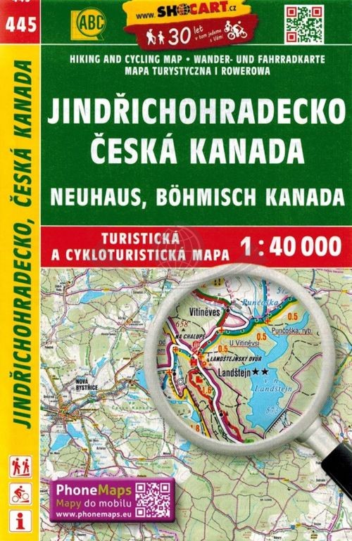 Czeska Kanada / Jindrichohradecko, Ceska Kanada. Mapa turystyczna 445. Shocart