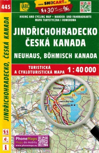 Czeska Kanada / Jindrichohradecko, Ceska Kanada. Mapa turystyczna 445 wydawnictwa Shocart. Okładka