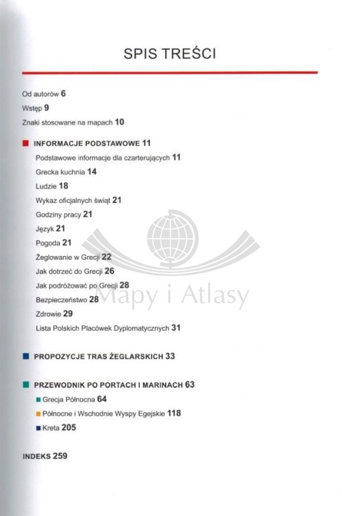 Grecja dla żeglarzy. Tom 4: Grecja Północna, Wyspy Egejskie (północne i wschodnie), Kreta. Przewodnik żeglarski wydawnictwa Almapress. Spis treści