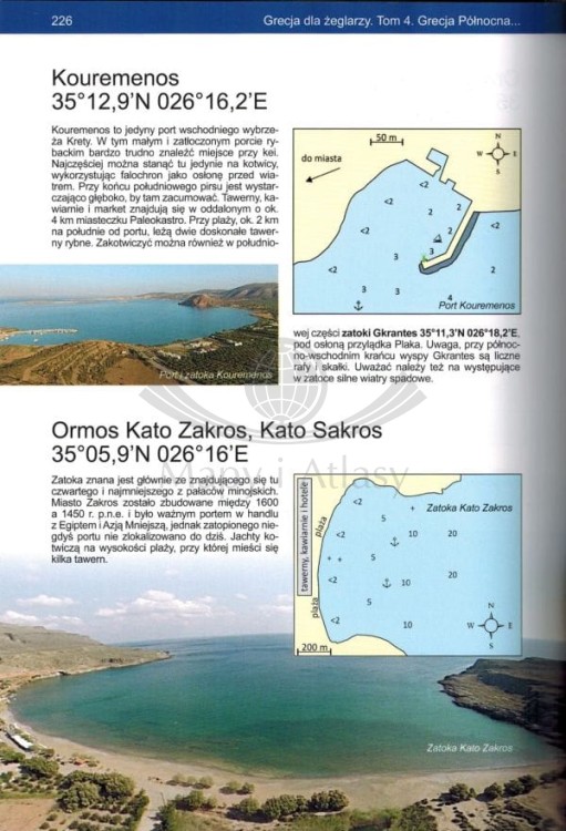 Grecja dla żeglarzy. Tom 4: Grecja Północna, Wyspy Egejskie (północne i wschodnie), Kreta. Przewodnik żeglarski wydawnictwa Almapress. Przykładowa strona 3