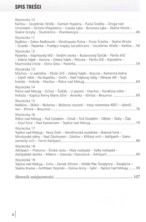 Góry Stołowe. Przewodnik wydawnictwa Rewasz. Spis treści 2