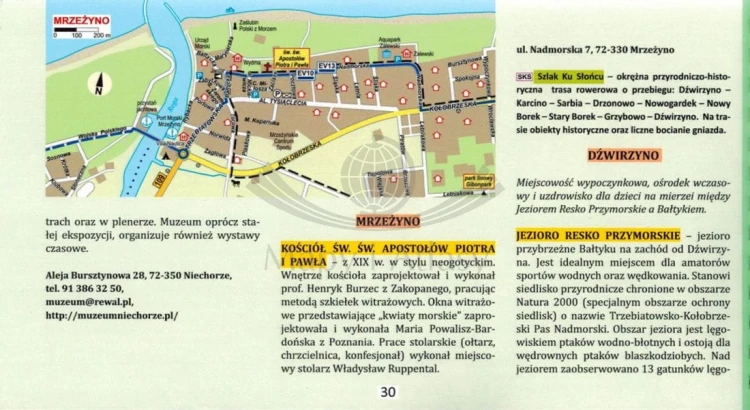 Wybrzeże Bałtyku 1:50 000. Laminowany atlas rowerowy wydawnictwa Eko-Graf. Przykładowa strona 2