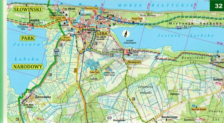 Wybrzeże Bałtyku 1:50 000. Laminowany atlas rowerowy wydawnictwa Eko-Graf. Przykładowa strona 3