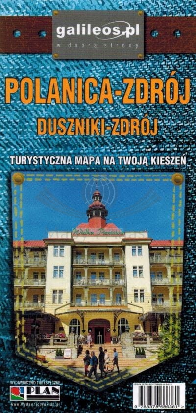 Polanica-Zdrój, Duszniki-Zdrój. Góry Stołowe. Kieszonkowa, laminowana mapa turystyczna / Plan miasta. Galileos
