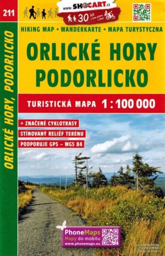 Góry Orlickie i Podorlicko. Mapa turystyczna 211 wydawnictwa Shocart. Okładka