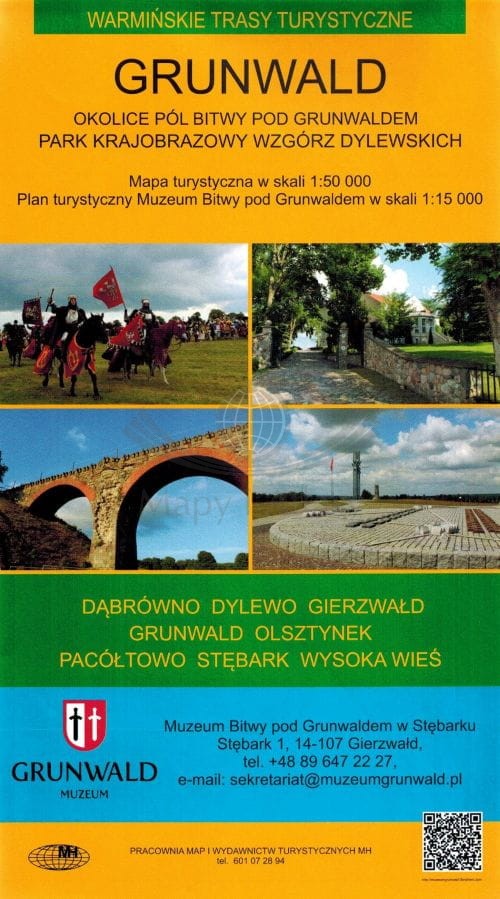 Grunwald i okolice. Park Krajobrazowy Wzgórz Dylewskich. Mapa turystyczna. MH