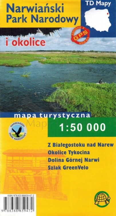 Narwiański Park Narodowy Mapa turystyczna 2021 TD Mapy.jpg