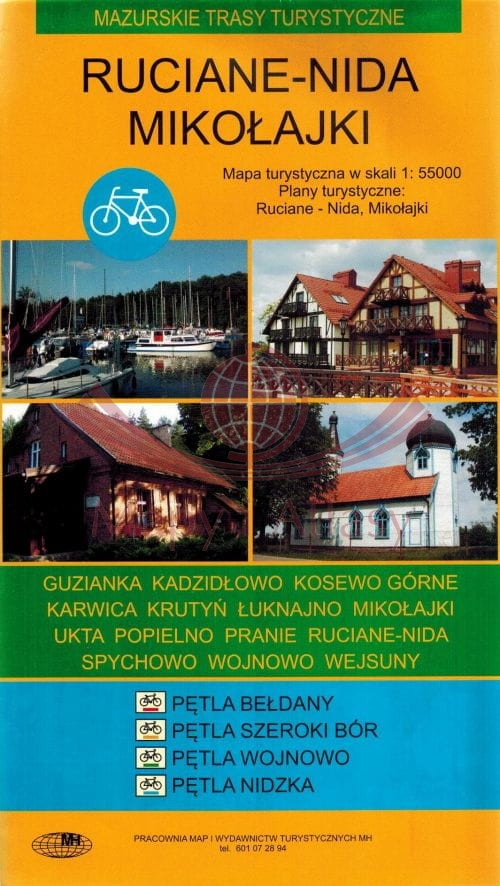 Ruciane-Nida, Mikołajki i okolice. Mapa turystyczna. MH