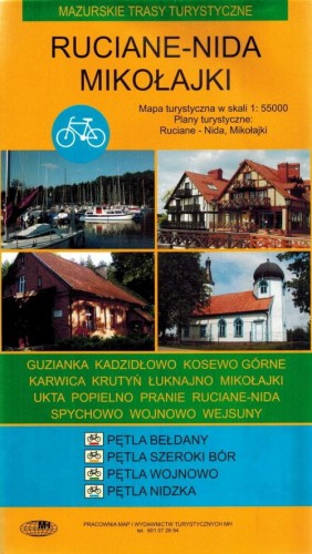 Ruciane-Nida, Mikołajki i okolice. Mapa turystyczna. Okładka