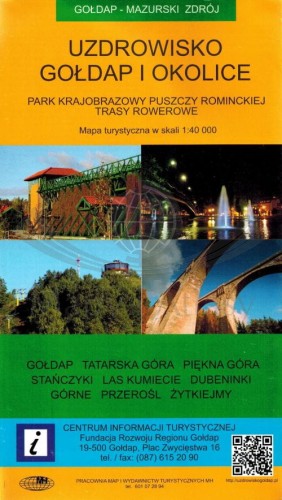 Uzdrowisko Gołdap i okolice. Park Krajobrazowy Puszczy Rominckiej. Mapa turystyczna. Okładka