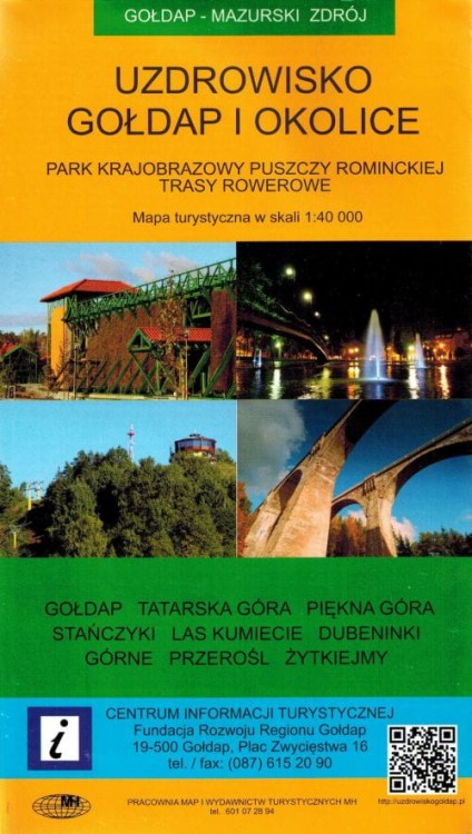 Uzdrowisko Gołdap i okolice. Park Krajobrazowy Puszczy Rominckiej. Mapa turystyczna. Okładka