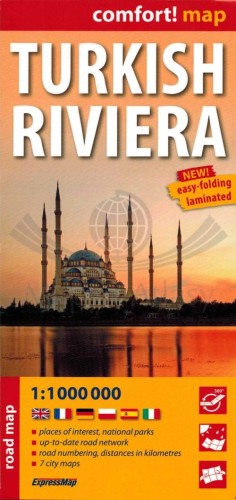 Turecka Riwiera 1:1 000 000. Laminowana mapa samochodowo-turystyczna wydawnictwa ExpressMap