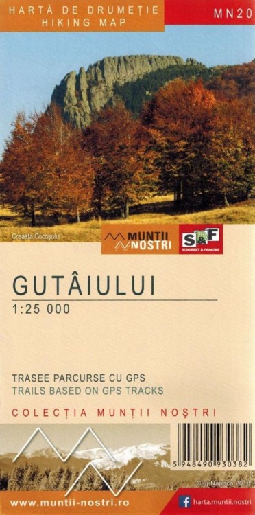 Góry Gutaiului 1:25 000. Mapa turystyczna MN20 wydawnictwa Schubert & Franzke. Okładka