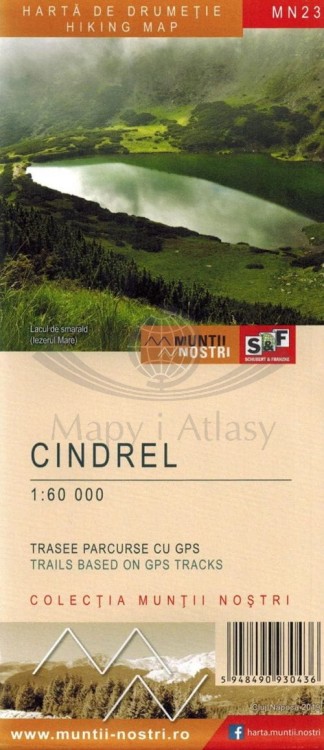 Góry Cindrel 1:50 000. Mapa turystyczna MN23 wydawnictwa Schubert & Franzke. Okładka