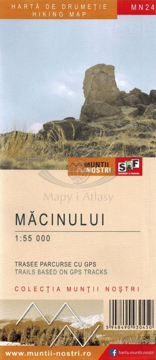 Macinului / Góry Macin 1:55 000. Mapa turystyczna MN24. Schubert & Franzke