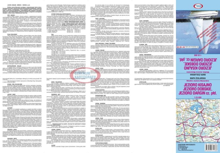 Jezioro Kisajno, Dobskie, Dargin cz. południowa. Laminowana mapa żeglarska. Strona 2