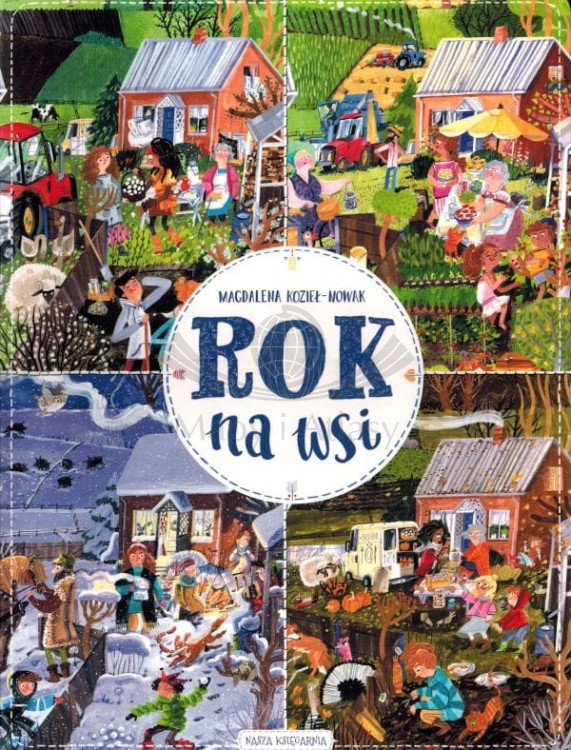 Rok na wsi. Książka dla dzieci wydawnictwa Nasza Księgarnia. Okładka