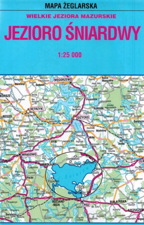 Jezioro Śniardwy 1:25 000. Wodoodporna mapa żeglarska. Okładka tył
